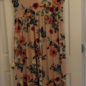 Long floral Boutique dress with two small stains